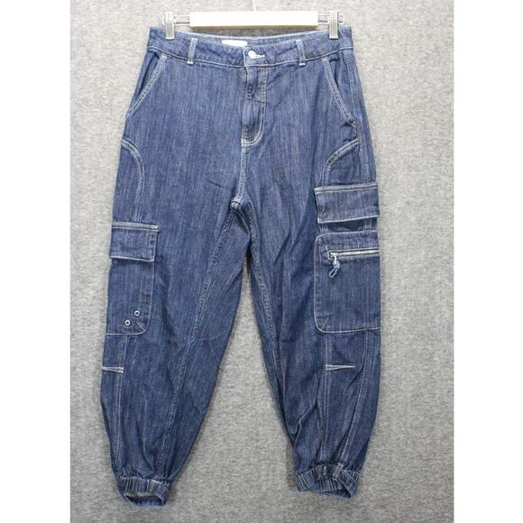 Anthropologie Pilcro Seamed Sport Low Rise Cargo Jeans Pockets Utility 26P - Picture 1 of 6